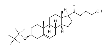 (3β)-3-O-tert-Butyldimethylsilyl-cholest-5-ene-3,24-diol结构式