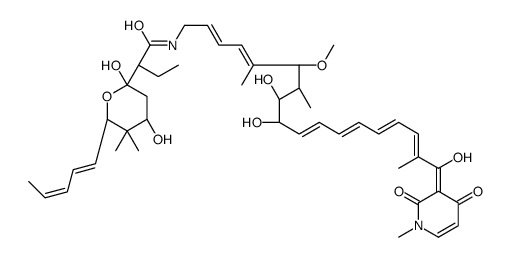 2-[(2S,4S,6S)-2,4-dihydroxy-5,5-dimethyl-6-[(1E,3Z)-penta-1,3-dienyl]oxan-2-yl]-N-[(2E,4Z,6R,7S,9S,10Z,12E,14E,16E,18E)-8,9,18-trihydroxy-6-methoxy-5,7,17-trimethyl-18-(1-methyl-2,4-dioxopyridin-3-ylidene)octadeca-2,4,10,12,14,16-hexaenyl]butanamide Structure