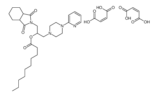 Decanoic acid, 1-((octahydro-1,3-dioxo-2H-isoindol-2-yl)methyl)-2-(4-( 2-pyridinyl)-1-piperazinyl)ethyl ester, (Z)-2-butenedioate (1:2) picture