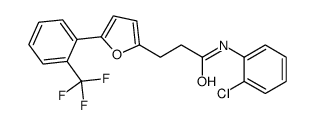 N-(2-Chlorophenyl)-3-{5-[2-(trifluoromethyl)phenyl]-2-furyl}propa namide Structure