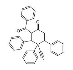 3-benzoyl-4-oxo-1,2,6-triphenyl-cyclohexanecarbonitrile结构式