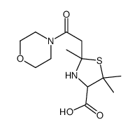 4-Thiazolidinecarboxylic acid, 2,5,5-trimethyl-2-(2-(4-morpholinyl)-2- oxoethyl)-结构式