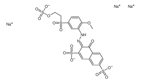 4-hydroxy-3-[[2-methoxy-5-[[2-(sulphooxy)ethyl]sulphonyl]phenyl]azo]naphthalene-2,7-disulphonic acid, sodium salt结构式