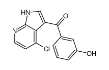 (4-chloro-1H-pyrrolo[2,3-b]pyridin-3-yl)-(3-hydroxyphenyl)methanone Structure