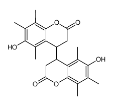 6,6'-dihydroxy-5,7,8,5',7',8'-hexamethyl-3,4,3',4'-tetrahydro-[4,4']bichromenyl-2,2'-dione结构式