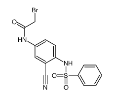 N-[4-(benzenesulfonamido)-3-cyanophenyl]-2-bromoacetamide结构式