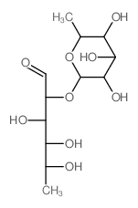 3,4,5-trihydroxy-2-(3,4,5-trihydroxy-6-methyloxan-2-yl)oxyhexanal Structure