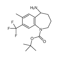 (S)-TERT-BUTYL 5-AMINO-7-METHYL-8-(TRIFLUOROMETHYL)-2,3,4,5-TETRAHYDRO-1H-BENZO[B]AZEPINE-1-CARBOXYLATE结构式