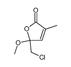 5-chloro-4-methoxy-2-methyl-2-penten-4-olide Structure