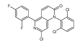 7-chloro-1-(2,6-dichlorophenyl)-5-(2,4-difluorophenyl)-1,6-naphthyridin-2-one结构式