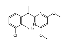 2-chloro-6-[1-(4,6-dimethoxypyrimidin-2-yl)ethyl]aniline结构式