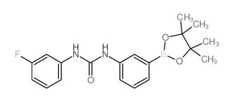 1-(3-Fluorophenyl)-3-(3-(4,4,5,5-tetramethyl-1,3,2-dioxaborolan-2-yl)phenyl)urea structure