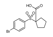 Cyclopentanecarboxylic acid, 1-[(4-bromophenyl)sulfonyl] Structure