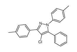 4-chloro-1,3-bis(4-methylphenyl)-5-phenylpyrazole结构式