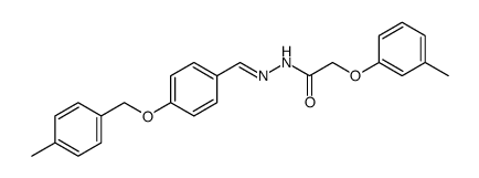 Acetic acid, 2-(3-methylphenoxy)-, 2-[[4-[(4-methylphenyl)methoxy]phenyl]methylene]hydrazide Structure