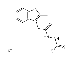 α-(2-Methylindol-3-yl)acetyldithiocarbazinic acid potassium salt Structure