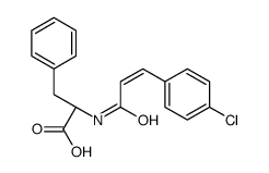 (2R)-2-[3-(4-chlorophenyl)prop-2-enoylamino]-3-phenylpropanoic acid结构式