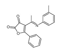 4-[C-methyl-N-(3-methylphenyl)carbonimidoyl]-5-phenylfuran-2,3-dione Structure