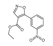 3-ethyl-5-(3-nitrophenyl)-1,2-oxazole-4-carboxylate结构式