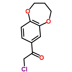2-Chloro-1-(3,4-dihydro-2H-1,5-benzodioxepin-7-yl)ethanone结构式