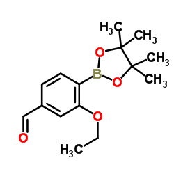 3-Ethoxy-4-(4,4,5,5-tetramethyl-1,3,2-dioxaborolan-2-yl)benzaldehyde Structure