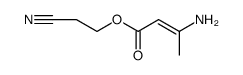 (E)-2-氰基乙基3-氨基丁-2-烯酸酯结构式