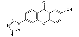 2-hydroxy-6-(2H-tetrazol-5-yl)xanthen-9-one结构式