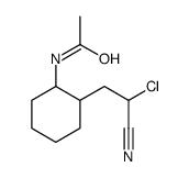 N-[2-(2-chloro-2-cyanoethyl)cyclohexyl]acetamide结构式