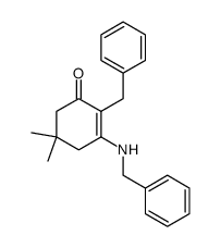 2-benzyl-3-benzylamino-5,5-dimethylcyclohex-2-enone结构式