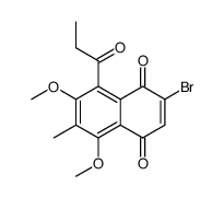 2-bromo-5,7-dimethoxy-6-methyl-8-propionylnaphthalene-1,4-dione Structure