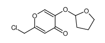 2-(chloromethyl)-5-(oxolan-2-yloxy)pyran-4-one结构式