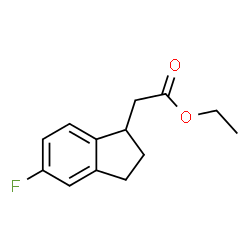 Ethyl 5-Fluoro-2,3-dihydroindene-1-acetate Structure