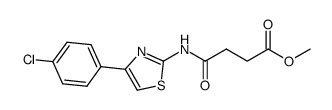 methyl 4-((4-(4-chlorophenyl)thiazol-2-yl)amino)-4-oxobutanoate结构式