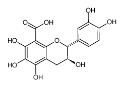 (2R,3S)-8-carboxylic acid 5,6,7,3',4'-pentahydroxyflavan-3-ol Structure