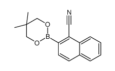 2-(5,5-dimethyl-1,3,2-dioxaborinan-2-yl)naphthalene-1-carbonitrile Structure