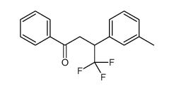 4,4,4-trifluoro-3-(3-methylphenyl)-1-phenylbutan-1-one结构式