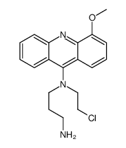 N'-(2-chloroethyl)-N'-(4-methoxyacridin-9-yl)propane-1,3-diamine结构式