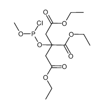 triethyl 2-((chloro(methoxy)phosphanyl)oxy)propane-1,2,3-tricarboxylate结构式