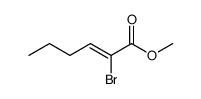 methyl (Z)-2-bromohex-2-enoate结构式