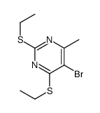5-bromo-2,4-bis(ethylsulfanyl)-6-methylpyrimidine结构式