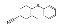 3-methyl-4-phenylsulfanylcyclohex-3-ene-1-carbonitrile Structure