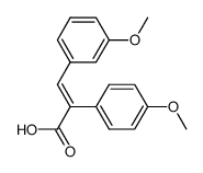 (E)-4-methoxy-α-(3'-methoxyphenylmethylene)benzeneacetic acid结构式