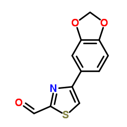 4-(1,3-Benzodioxol-5-yl)-1,3-thiazole-2-carbaldehyde结构式