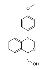 1-(4-methoxyphenyl)-1,2-dihydro-4H-benzo[d][1,3]thiazin-4-one oxime Structure