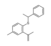 4-methyl-2-(1-methylethenyl)-1-(1-phenylethylthio)benzene Structure