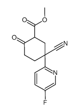 methyl 5-cyano-5-(5-fluoropyridin-2-yl)-2-oxocyclohexane-1-carboxylate结构式