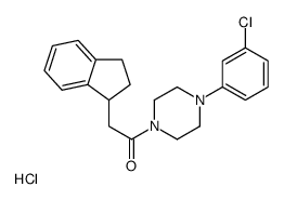 1-[4-(3-chlorophenyl)piperazin-1-yl]-2-(2,3-dihydro-1H-inden-1-yl)ethanone,hydrochloride Structure