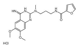 N-(3-((4-Amino-6,7-dimethoxyquinazolin-2-yl)(methyl)amino)propyl)furan-2-carboxamide hydrochloride structure