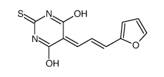 5-[(2E)-3-(2-Furyl)-2-propen-1-ylidene]-2-thioxodihydro-4,6(1H,5H )-pyrimidinedione Structure