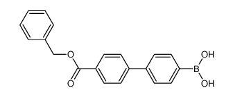 4'-(benzyloxycarbonyl)biphenyl-4-ylboronic acid结构式